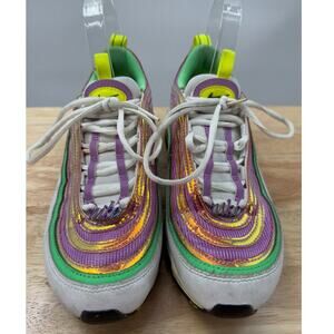 Nike Air Max 97 Women's Size 7.5 White Electro Green Fuchsia Glow Retro Sneakers